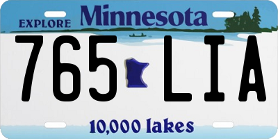 MN license plate 765LIA