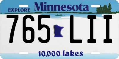 MN license plate 765LII