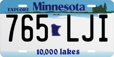 MN license plate 765LJI