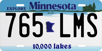MN license plate 765LMS