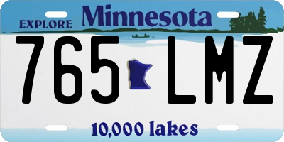 MN license plate 765LMZ