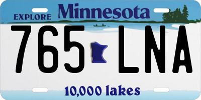 MN license plate 765LNA