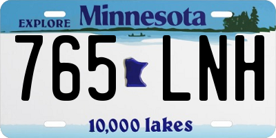 MN license plate 765LNH