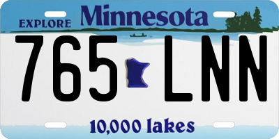 MN license plate 765LNN