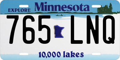 MN license plate 765LNQ