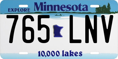 MN license plate 765LNV