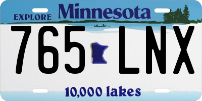 MN license plate 765LNX