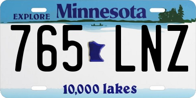 MN license plate 765LNZ