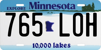 MN license plate 765LOH