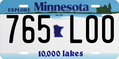 MN license plate 765LOO