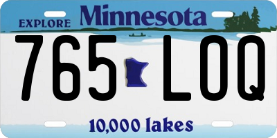 MN license plate 765LOQ