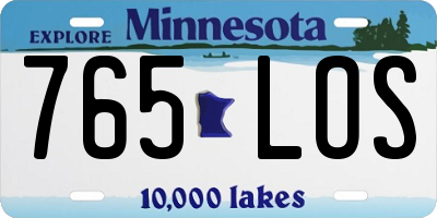 MN license plate 765LOS