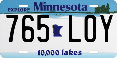MN license plate 765LOY
