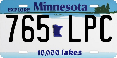 MN license plate 765LPC