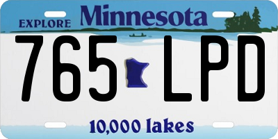 MN license plate 765LPD