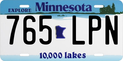 MN license plate 765LPN
