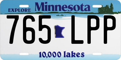 MN license plate 765LPP