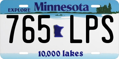MN license plate 765LPS
