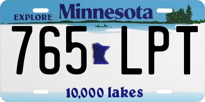 MN license plate 765LPT