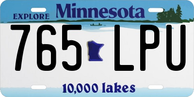MN license plate 765LPU