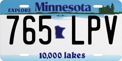 MN license plate 765LPV