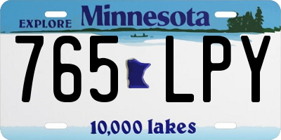 MN license plate 765LPY