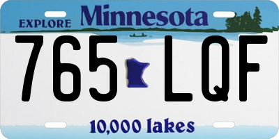 MN license plate 765LQF