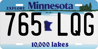 MN license plate 765LQG