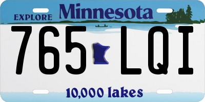 MN license plate 765LQI