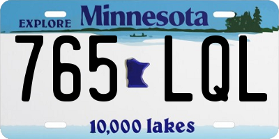 MN license plate 765LQL