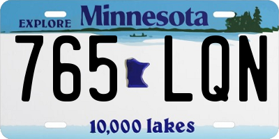 MN license plate 765LQN