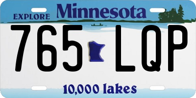 MN license plate 765LQP