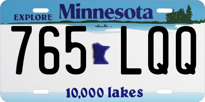 MN license plate 765LQQ