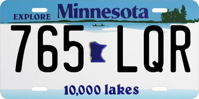MN license plate 765LQR