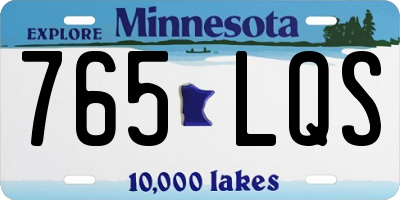 MN license plate 765LQS