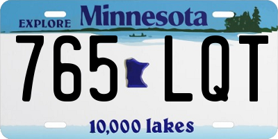 MN license plate 765LQT