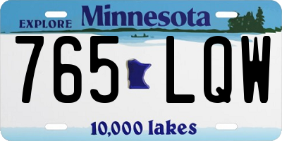 MN license plate 765LQW