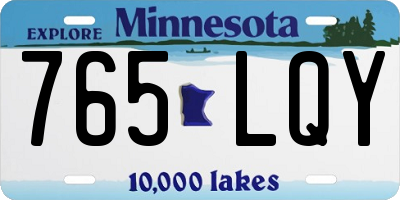 MN license plate 765LQY