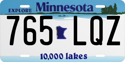 MN license plate 765LQZ