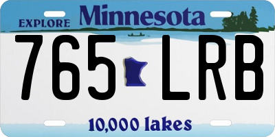 MN license plate 765LRB