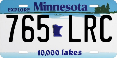 MN license plate 765LRC