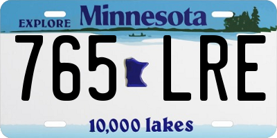 MN license plate 765LRE