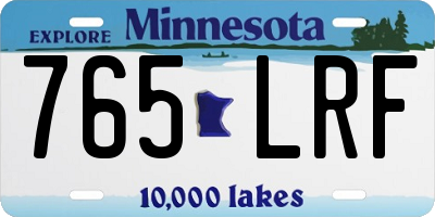 MN license plate 765LRF