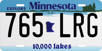 MN license plate 765LRG