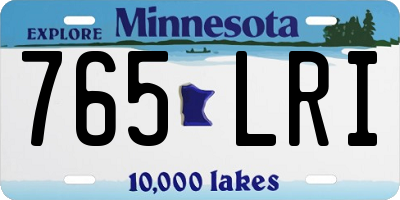 MN license plate 765LRI
