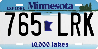 MN license plate 765LRK