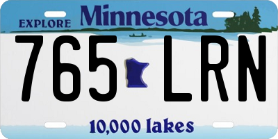 MN license plate 765LRN