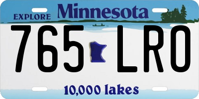 MN license plate 765LRO