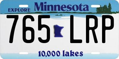 MN license plate 765LRP