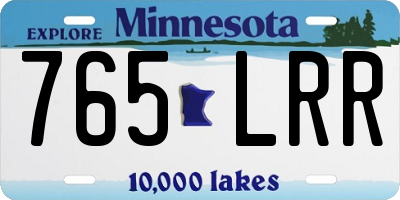 MN license plate 765LRR